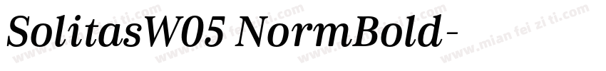 SolitasW05 NormBold字体转换